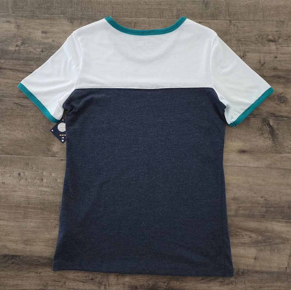 Seattle Mariners Women's Ringer Tee Medium NWT - Picture 6 of 16